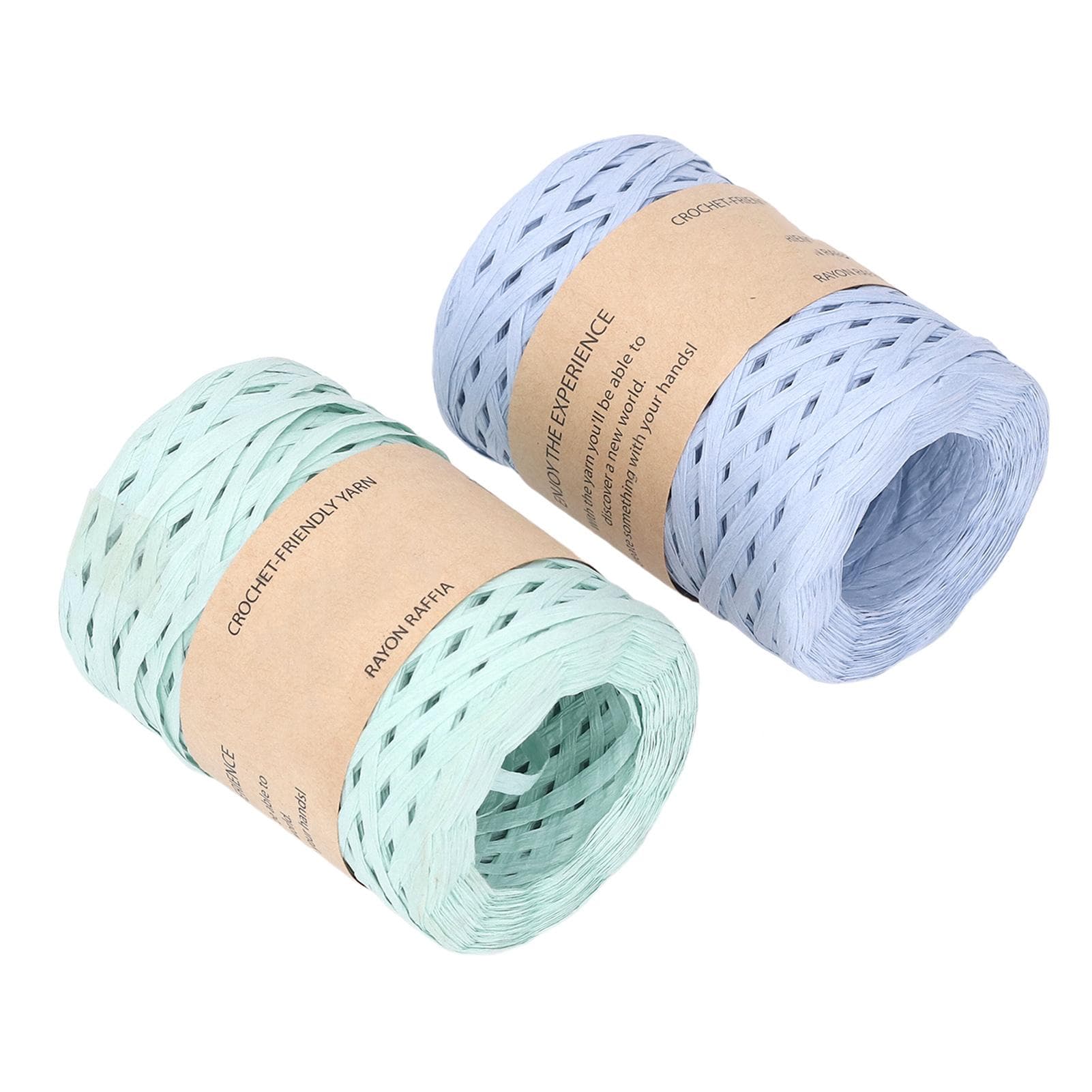 2pcs Raffia Ribbon 164 Yard DIY Handcraft Raffia Yarn Eco Friendly Degradable Recyclable Raffia