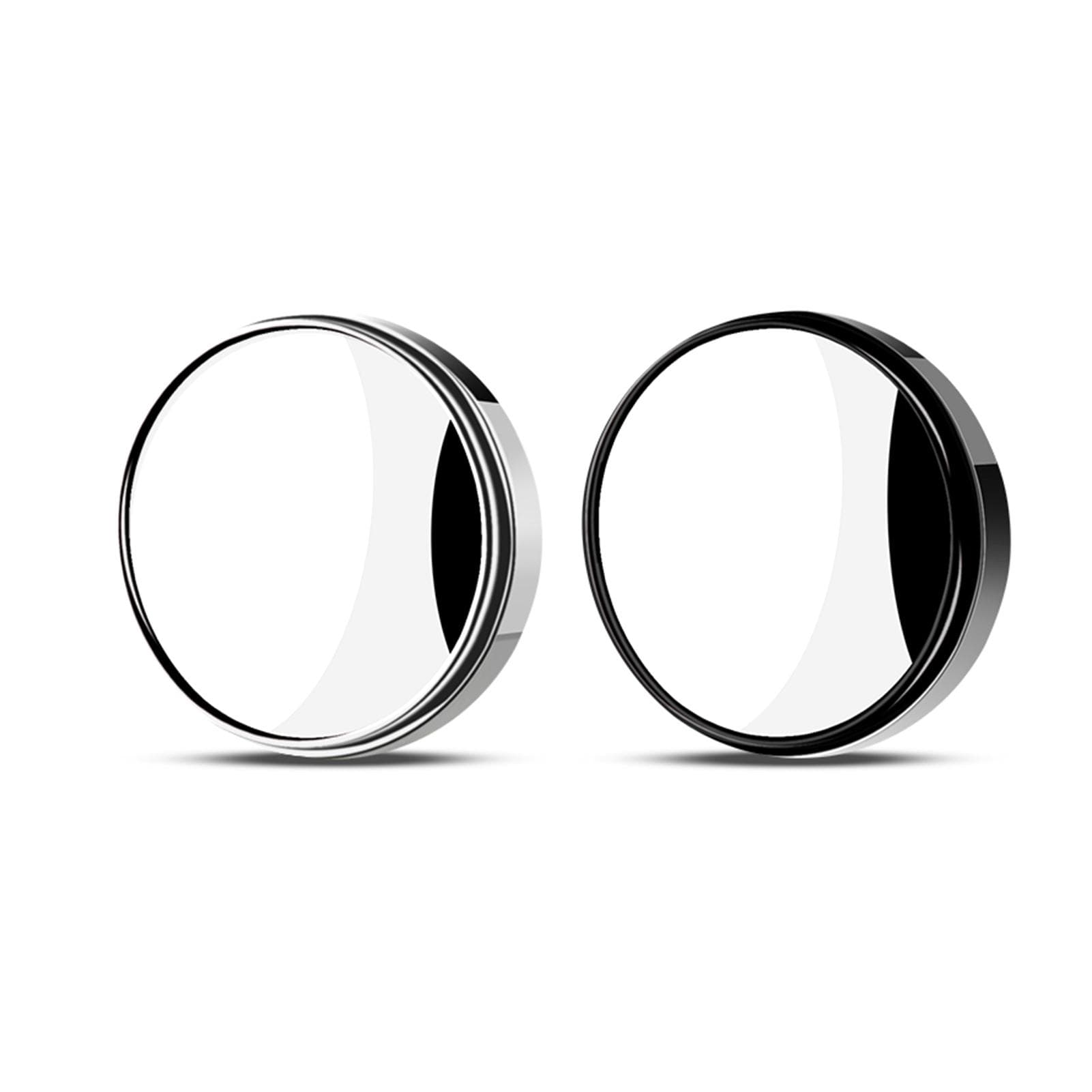 Blind Spot Mirror, 2'' Round Glass Convex Rear View Mirror, Pack of 1 white