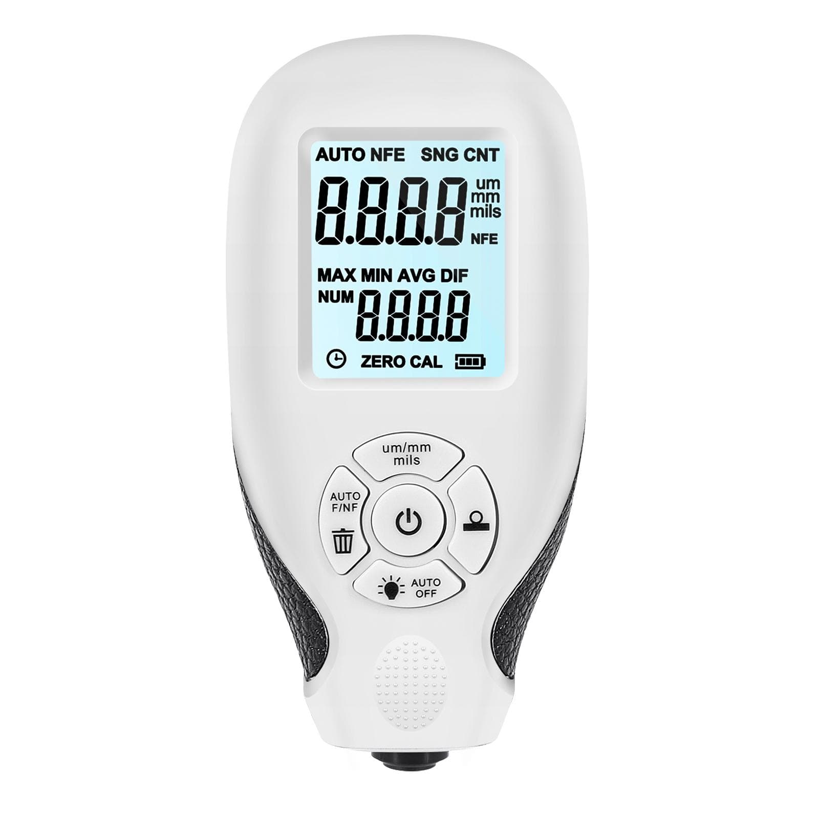 0-2000UM Thickness Gauge High Precise LCD Digital Automobile Film Thickness Meter Car Paint Coating white