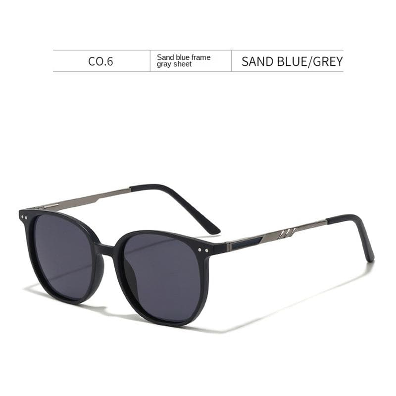 High Quality Fashionable Sunglasses with Metal Frame and Engraved Mirror Legs UV Protection Sun Goggles SHOW AS PICTURE