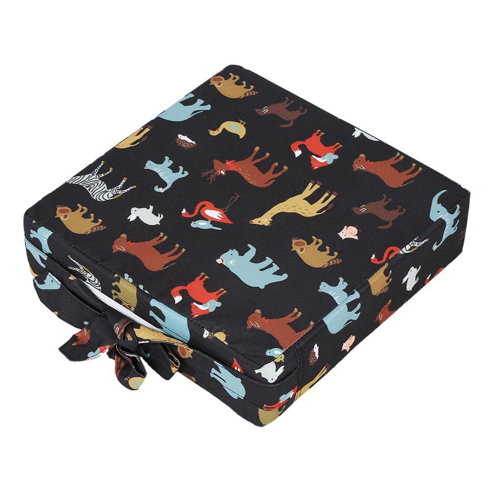 Toddler Seat Cushion Chair Increasing Kids Portable Adjustable Highchair Seat Pads (Black) black
