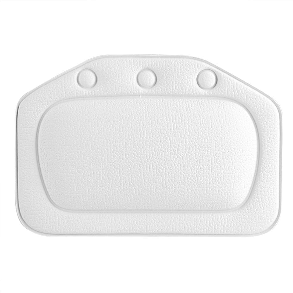 Soft Foam Padded Spa Bath Pillow Tub Headrest Head Neck Back Cushion Bathroom White White