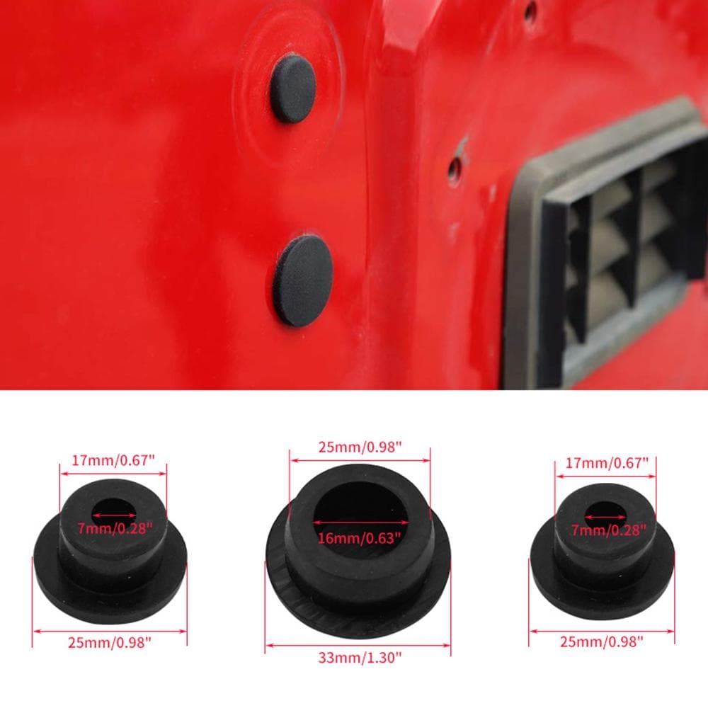 3Pcs Tailgate Rubber Plug Set For Jeep Wrangler JK JL 2007-2018
