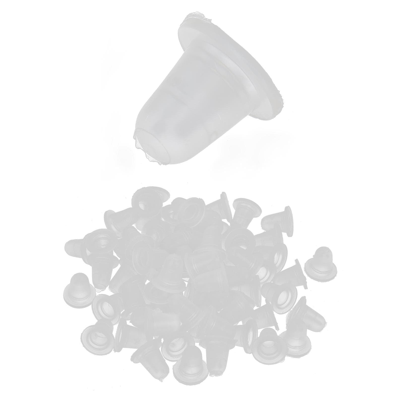 100pcs Disposable Tattoo Ink Cups Silicone Microblading Pigment Caps for Permanent MakeupS