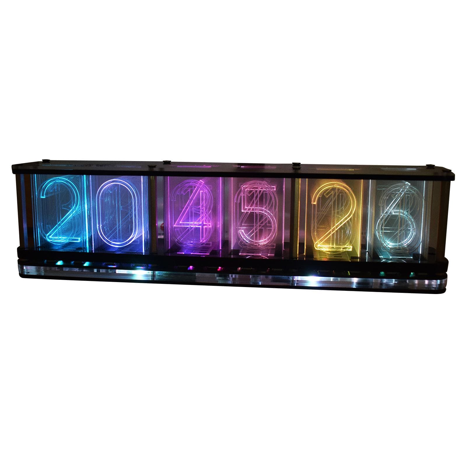 DS3231 Digital LED Alarm Clock Kit with 6-Digit Large Bold Font Display Electronic Clock Semi-finished black