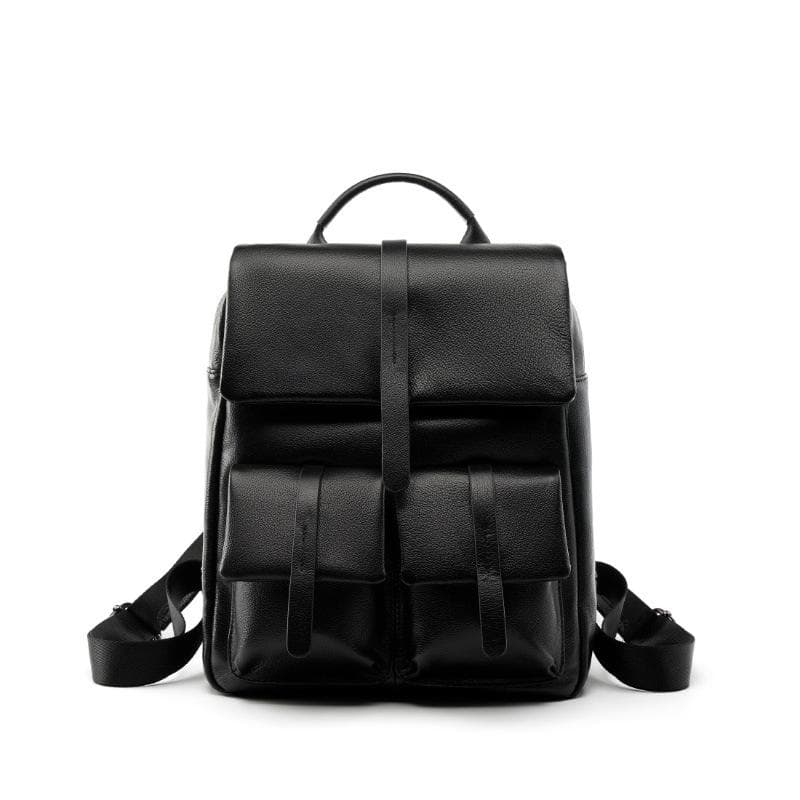 Leather Backpack Women Fashion Multi-functional Women's Backpack Travel Backpack 27*12*33 black