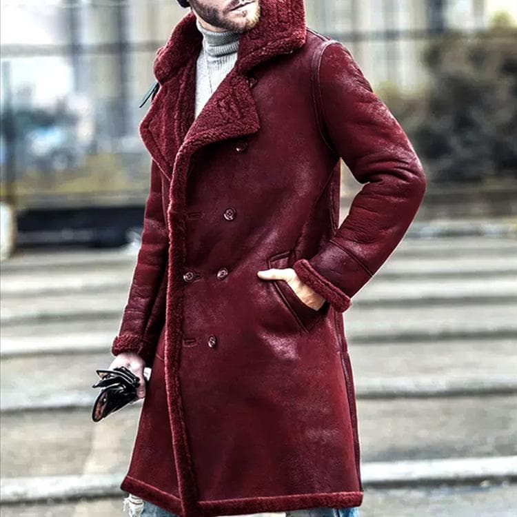 Men's Fur One-piece Coat Thickened Fur Imitation Fur Jacket 2XL