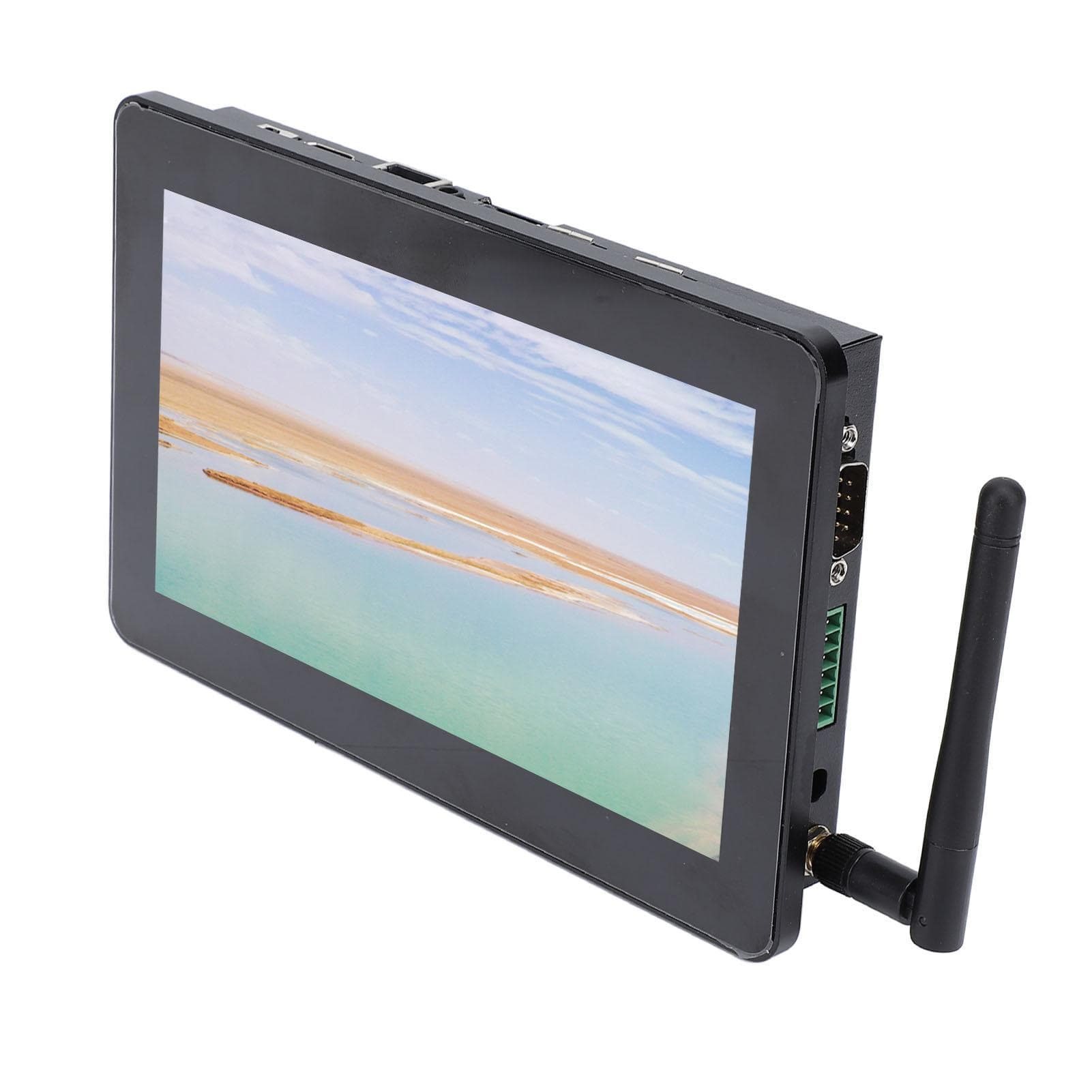 7 Inch Industrial Embedded Panel PC 1024x600 16:9 Dustproof Waterproof Capacitive Industrial Touch EU Plug