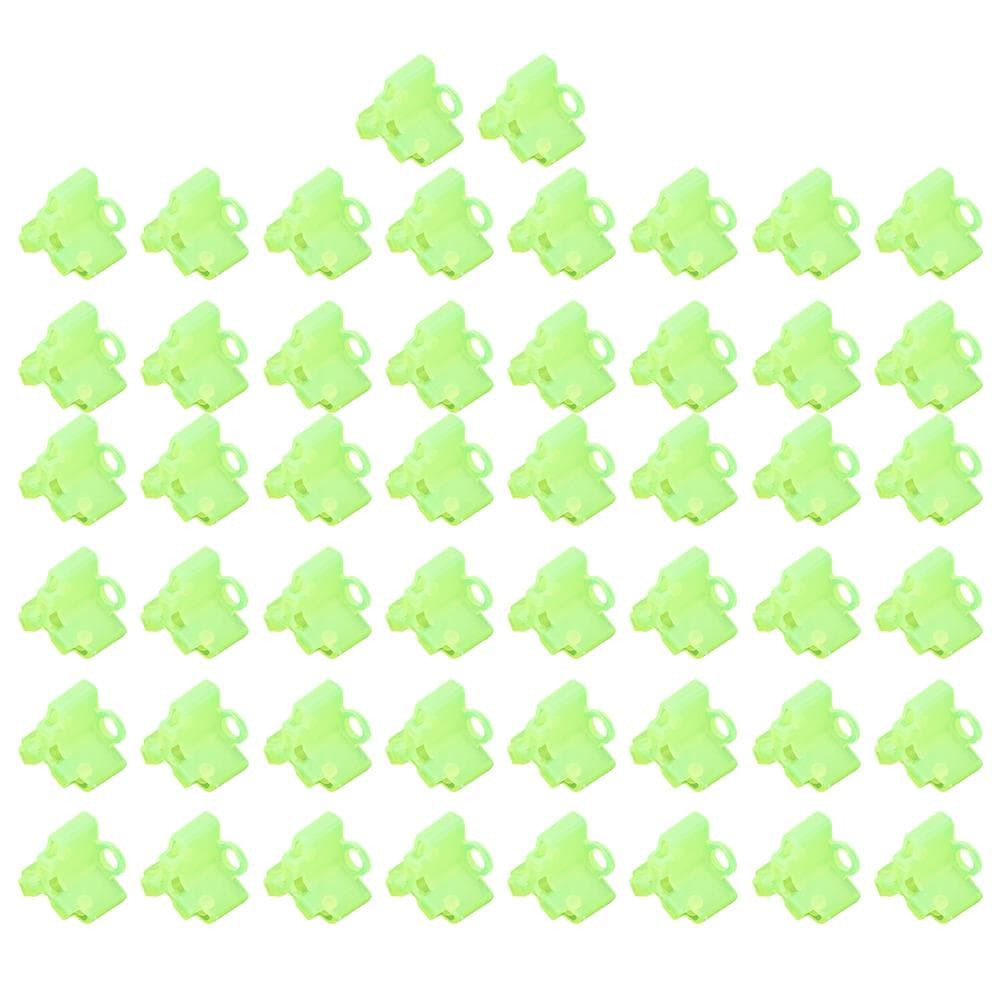 50PCS Treble Hook Protective Casing Polyethylene Safety Cover Fluorescent Green Bonnets