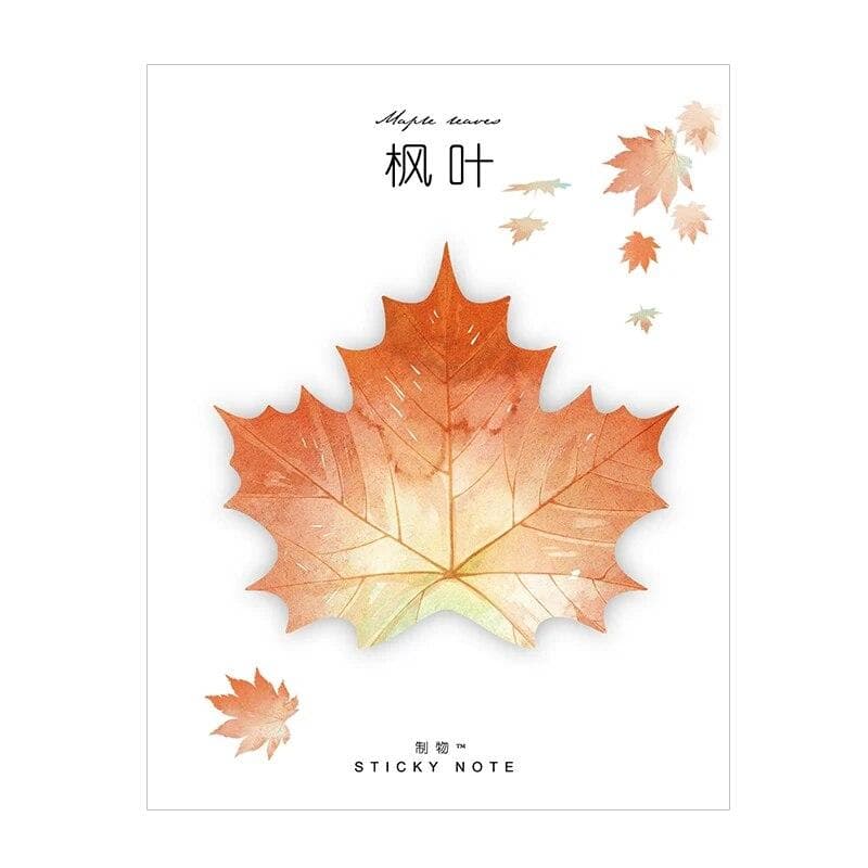 Various Leaves Collection Self-Adhesive N Times Memo Pad Sticky Notes Bookmark Stationery Office School supplies