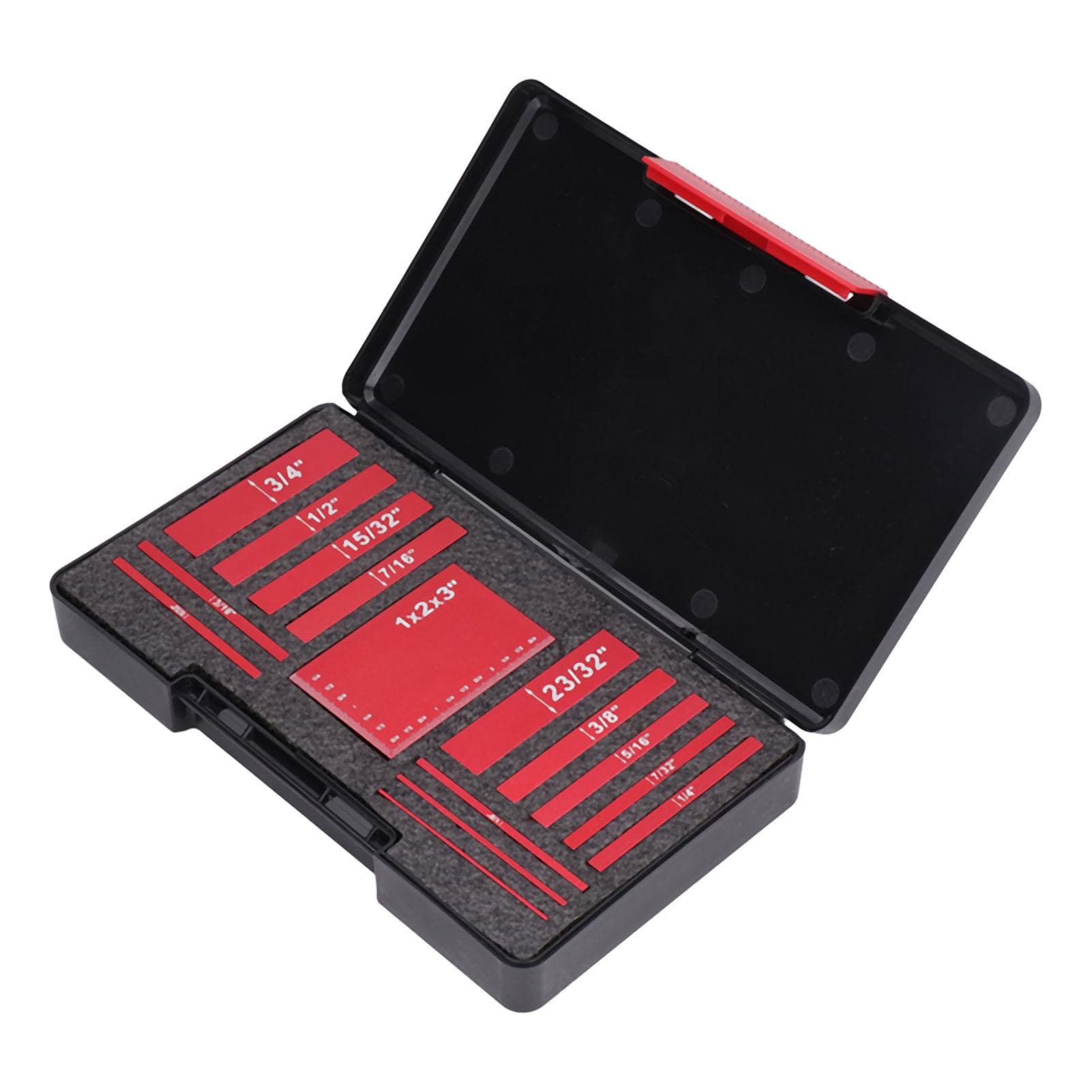 15pcs Setup Blocks Laser Engraved Size Aluminum Alloy High Strength Height Gauge Set for red