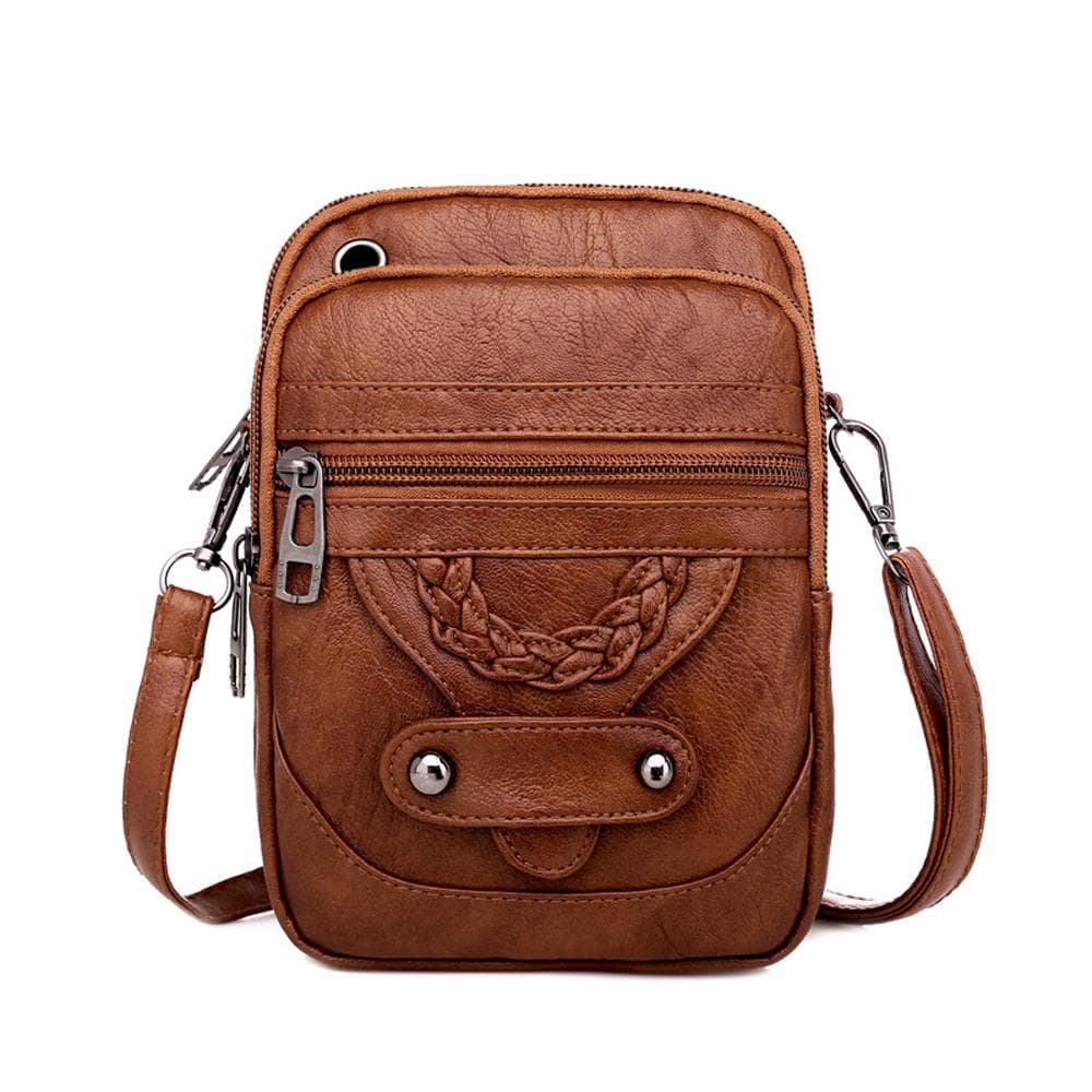 Vintage Purses for Women Crossbody Bag Retro PU Leather Shoulder Handbags Small Crossbody Bags for brown