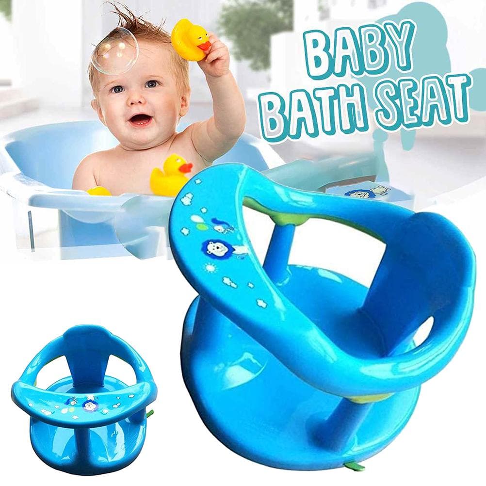 Bath Seat for Baby Baby Bathtub Seat for Sit Up Bathing Baby Bath Support with Backrest Support and blue