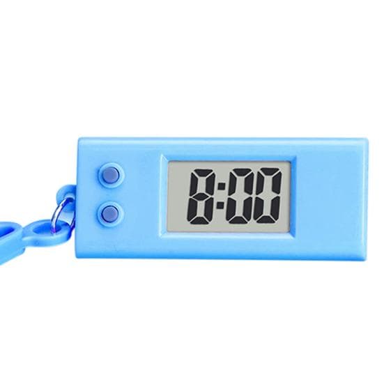 Convenient Desk Electronic Clock Shock-proof LCD Digital Display Gift Mini Desktop sky blue