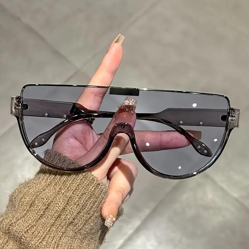 Large One-piece Women Casual Shield Fashion Glasses for Vacation Beach Party