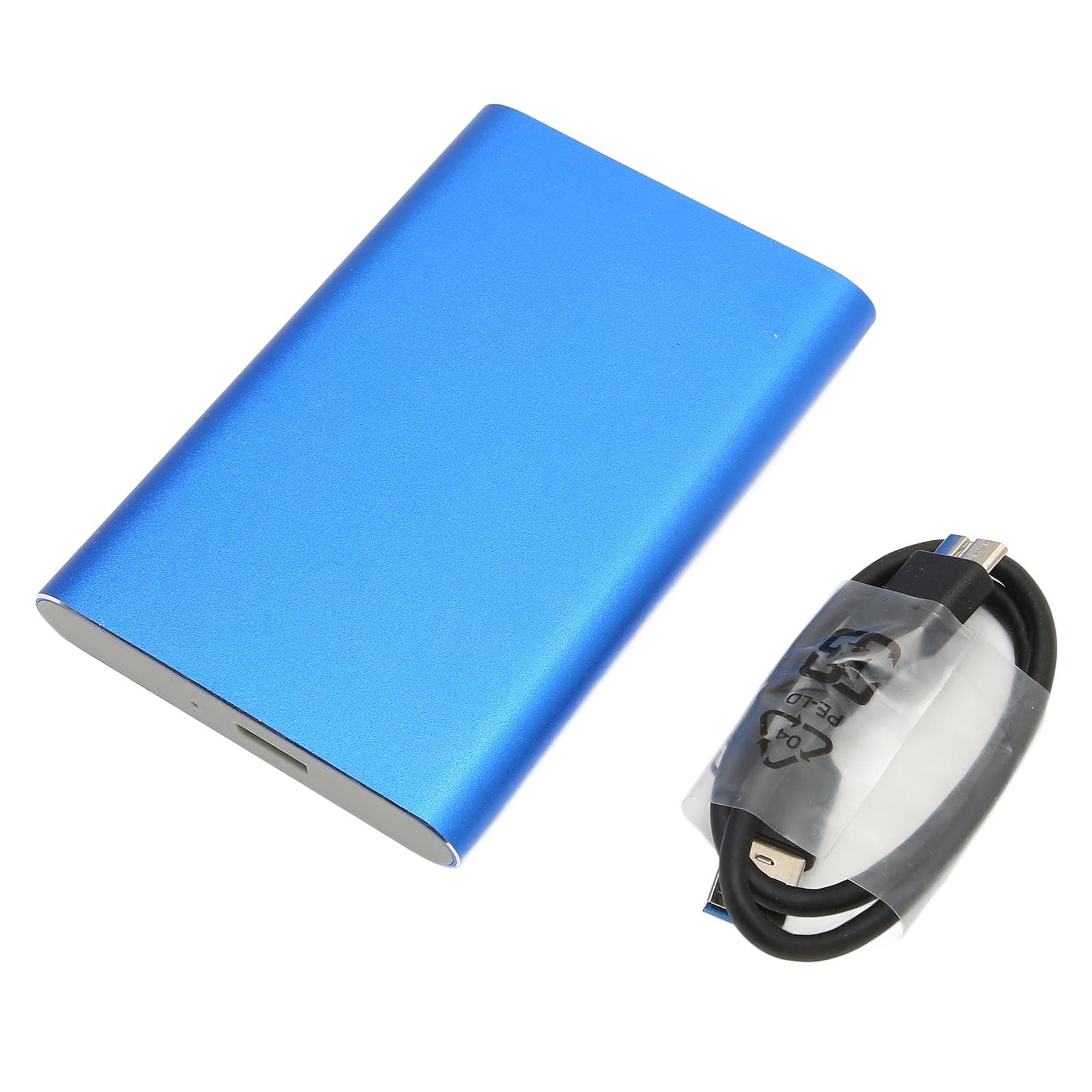 External Hard Drive High Speed USB3.0 Ultra Thin CNC Processing Portable External HDD for Computers 500GB blue
