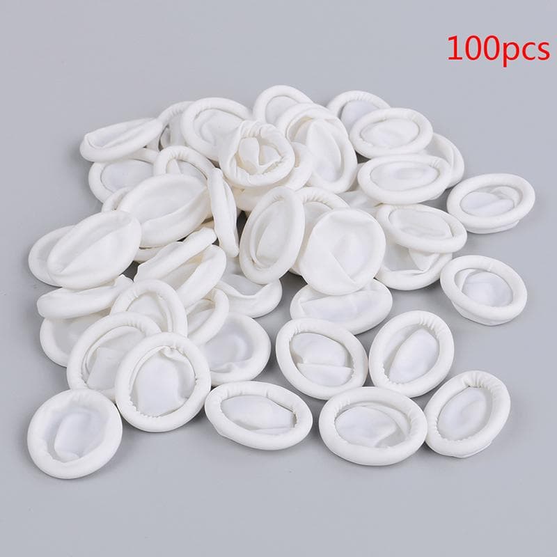 20Pcs/100Pcs Disposable Latex Rubber Finger Cots Sets Fingertips Protector Glove 100pcs