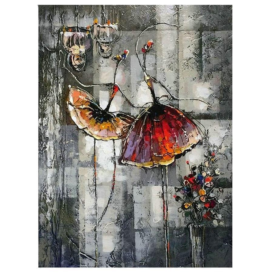 5d Mosaic Diamond Painting Cross Stitch Abstract Ballerina Woman Diamond Embroidery 20X30CM