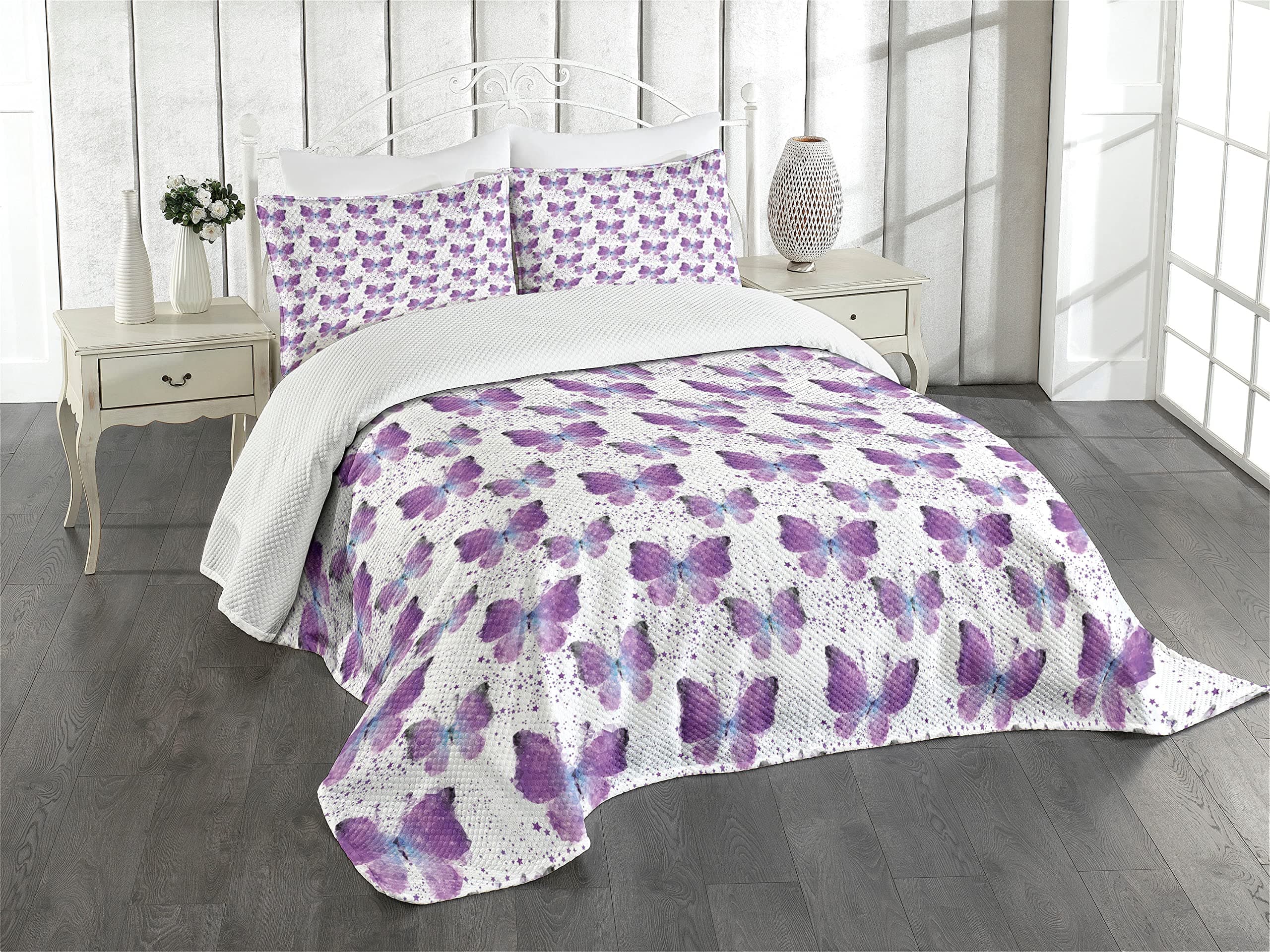 Colorful Butterfly Duvet Cover Set Twin Size Bedding Set, Comforter Cover Set For Girls Kids Teens,1 Quilt Cover 2 Pillowcases EU single(135x200cm)