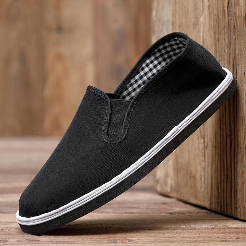 Cloth Shoes Men's Comfortable Black Cloth Shoes Handmade Exercise Shoes Casual Shoes Traditional Black Cloth Shoes 45 black