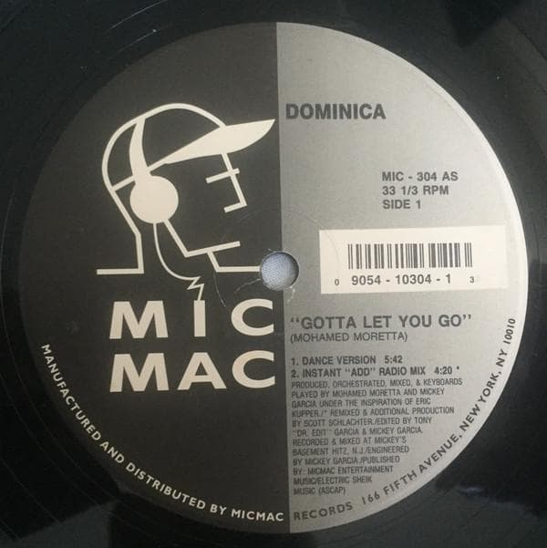 12inch Record DOMINICA Gotta Let You Go MIC304 Micmac Records 1994 US Dance Electronica Used