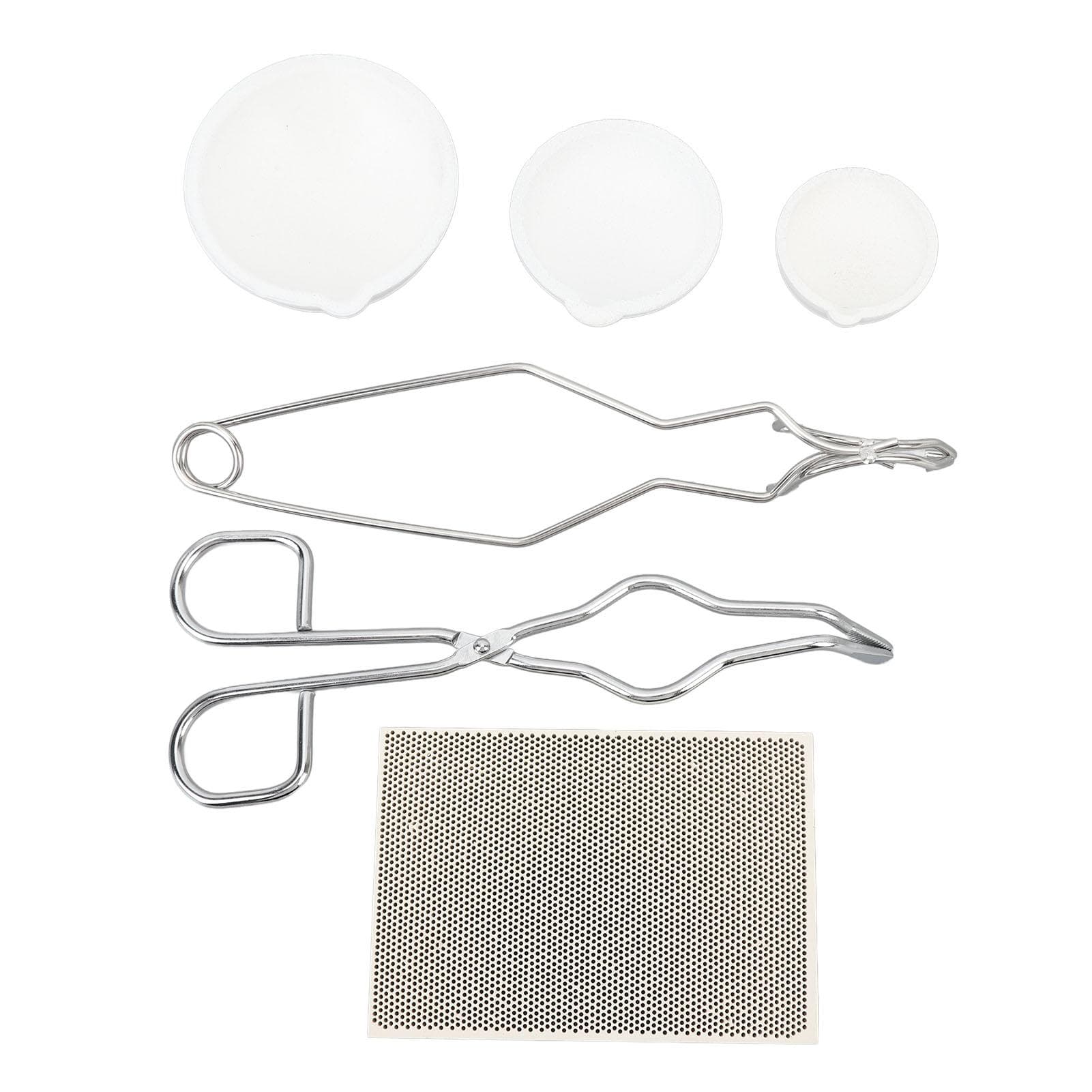 6PCS Crucible Metal Melting Kit with 100g 250g 500g Pot Ceramic Quartz Crucible Dish Cup Set for
