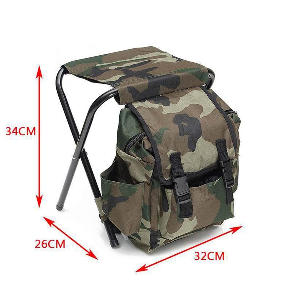 Outdoor Foldable Carry Stool Chair Storage Bag Backpack for Hiking Camping Fishing