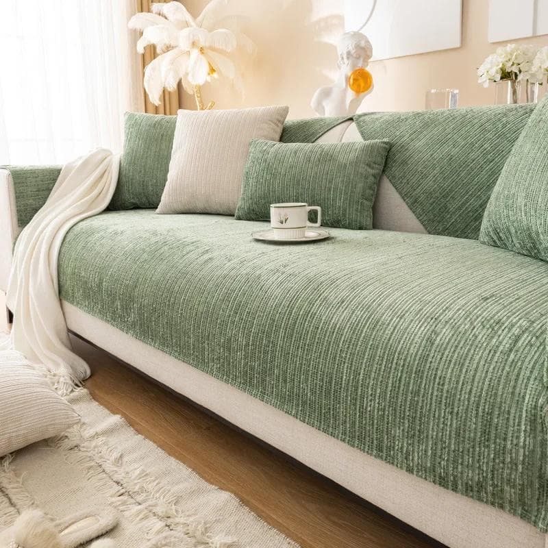 Chenille sofa cushion four seasons universal non-slip sitting cushion solid color sofa cover cloth cover cover A 70x70cm 1pc