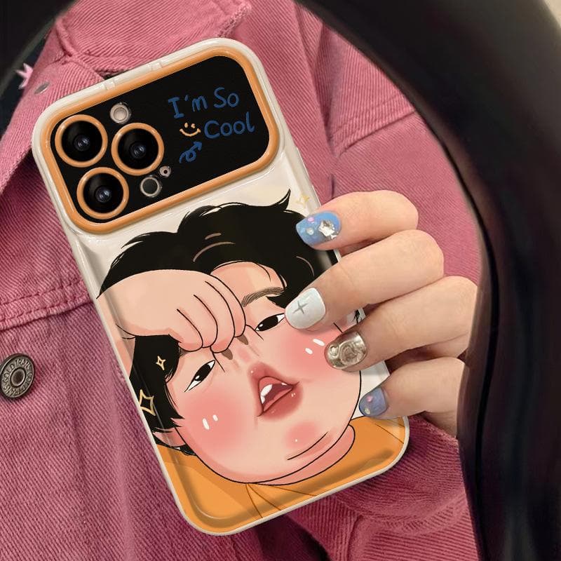 Applicable To Apple 15 Funny Couple Avatar IPhone14promax/13 Flip Mirror 11/12 Mobile Phone Case Xs iPhone 6s Plus