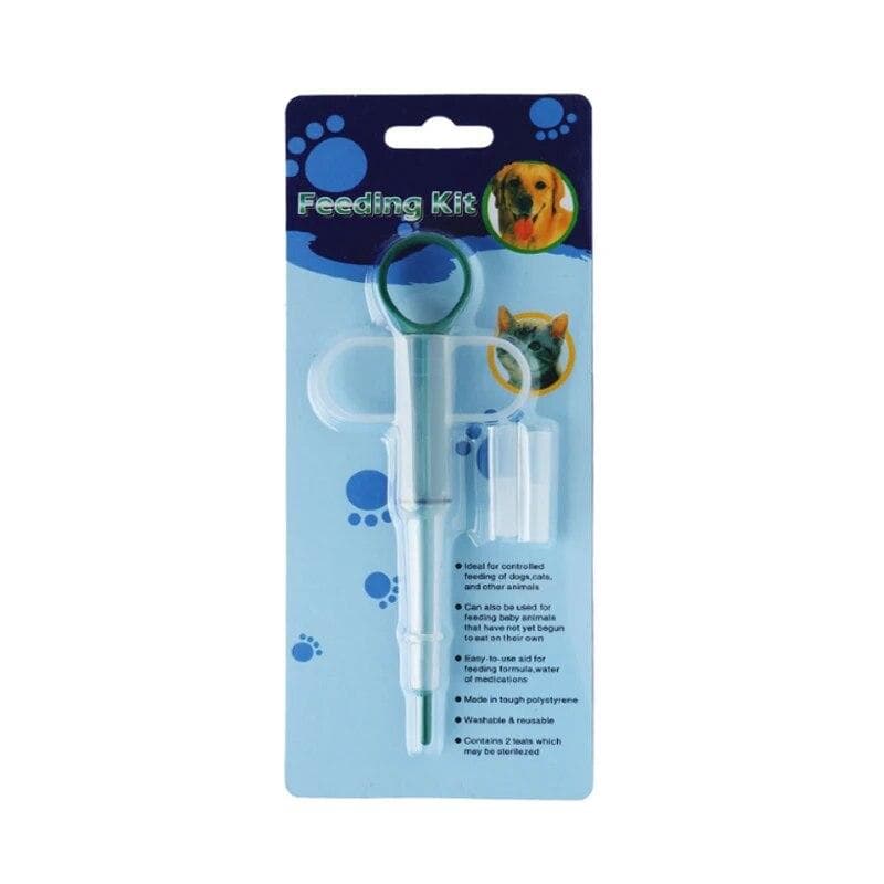 Pet Medicine Syringe Tablet Cat Dog Feeder Medicine Dispenser Pill Gun Piller Push Dispenser Injection Needle Container Supplies green