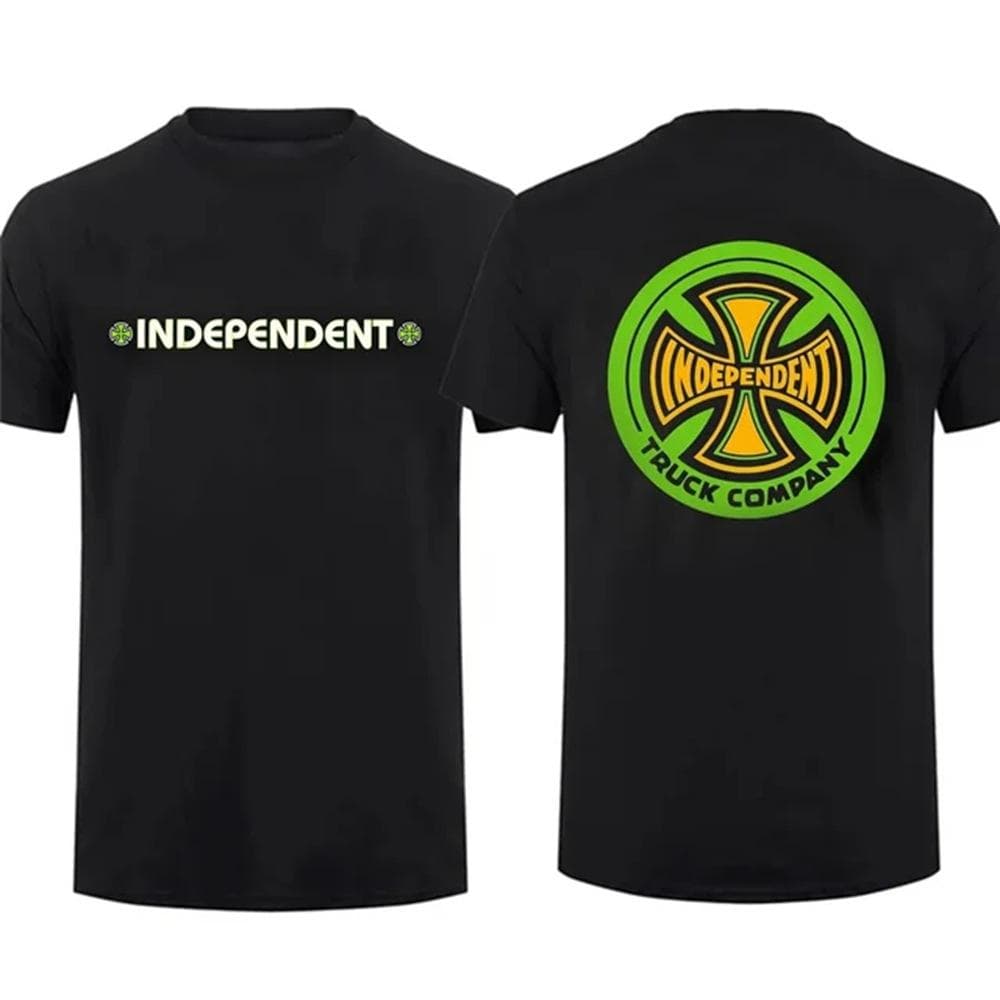 2025 Street Wear Men's Casual Independent Skateboard Printed Cotton Blazer Breathable Comfortable Cool T-shirt Simple M