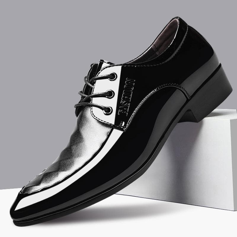 Plus Size Leather Shoes Men's Business Formal Shoes Men's Casual Shoes Large Size Versatile Wedding Shoes 48 black