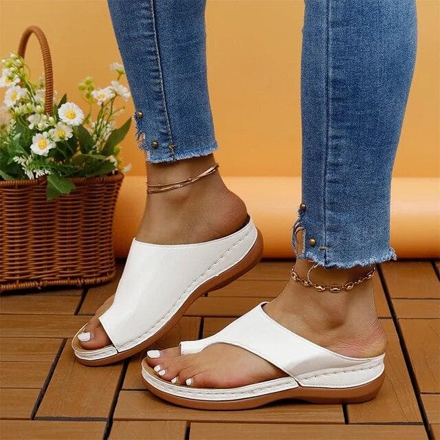 Women Clip Toe Flip Flops Shoes Slippers Women Wedges Platform Sandals Fashion Casual Beach Dress Slides 43