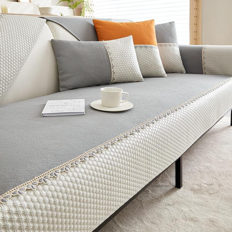 Waterproof Technology Fabric Couch Cover Universal for All Seasons Sofa Protector Soft Couch Covers Anti Slip Splicing Sofa Mat 70x70cm 1pcs