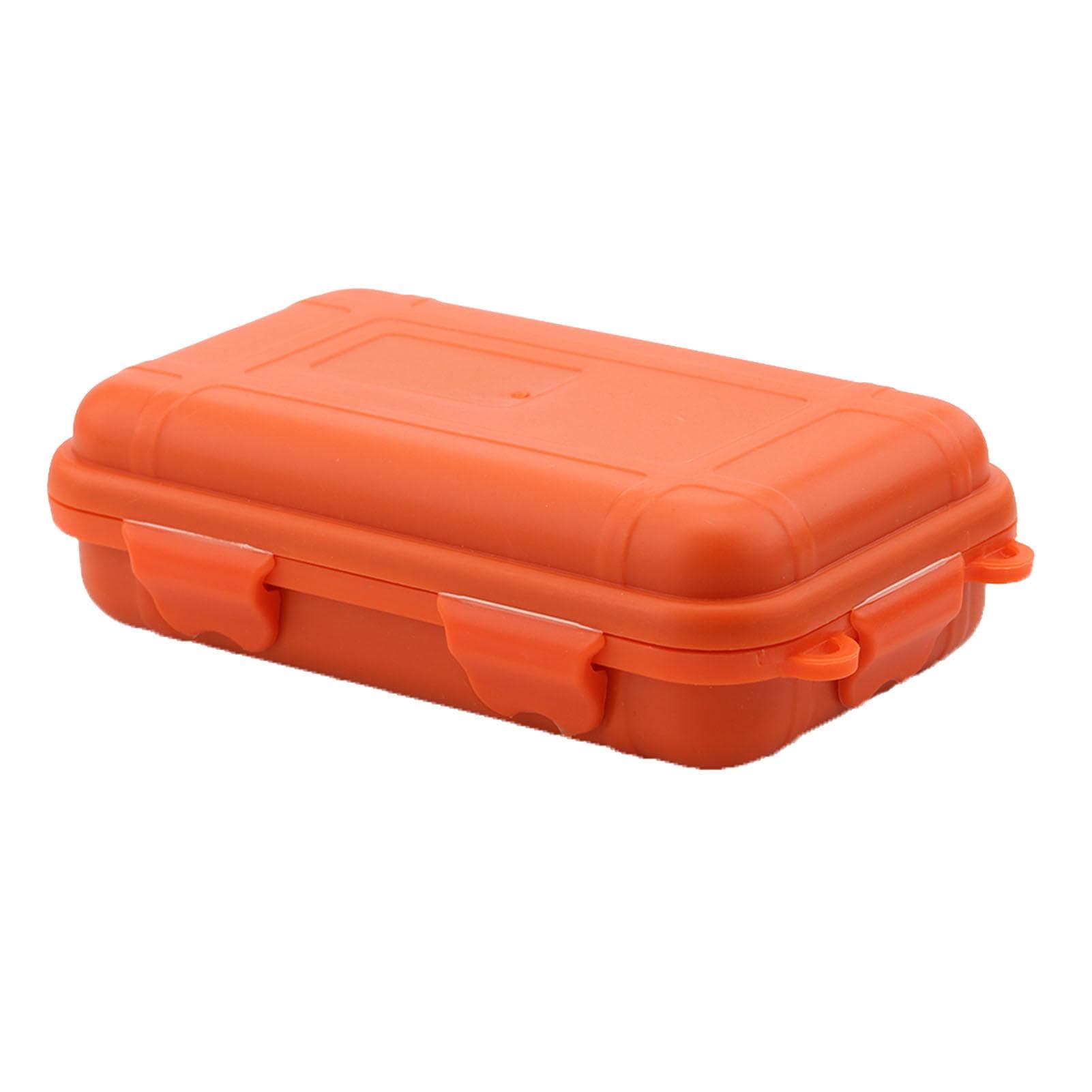 Outdoor Survival Shockproof Waterproof Storage Box Sealed Container Travel Case Orange S Small orange