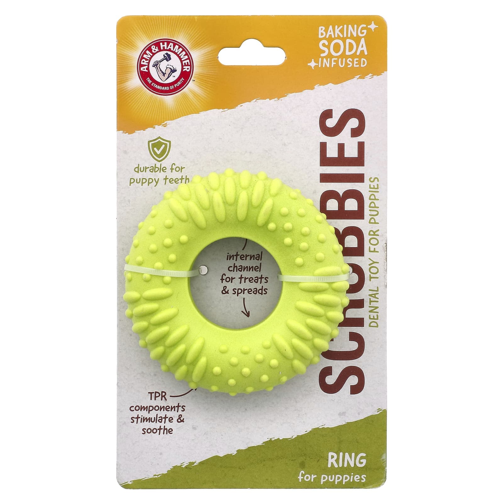 Arm & Hammer, scrub, dental toy for dogs, ring, 1 toy