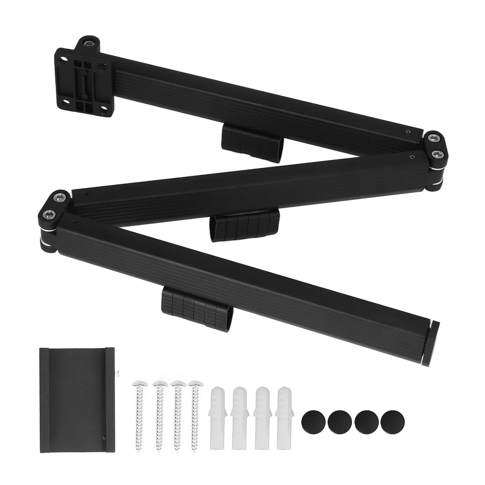 Laundry Drying Rack Retractable 3 Folding Wall Mounted Clothes Drying Rack for Entrance Bedroom
