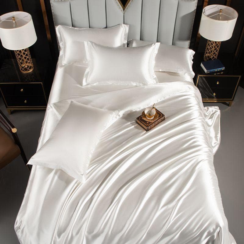 High End Home Emulation Silk Satin Bedding Set Luxury Single Double Duvet Cover Set High Quality King Queen Size Bedding Sets 150x200cm 1pc cover