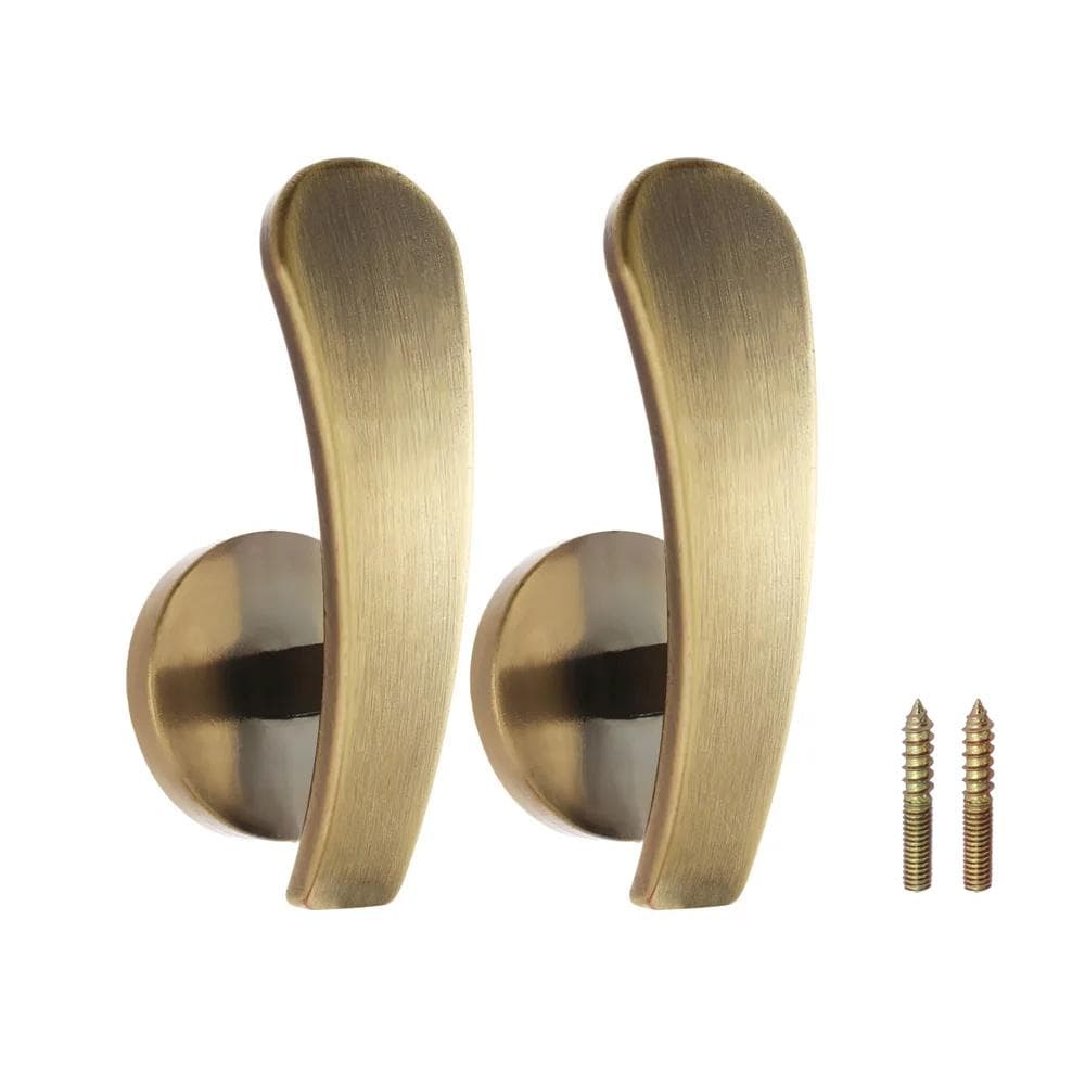 2pcs/set Retro Hold Practical Durable Curtain Holder Wall Hanger Curtain Holdback Mounted Metal Hooks gold