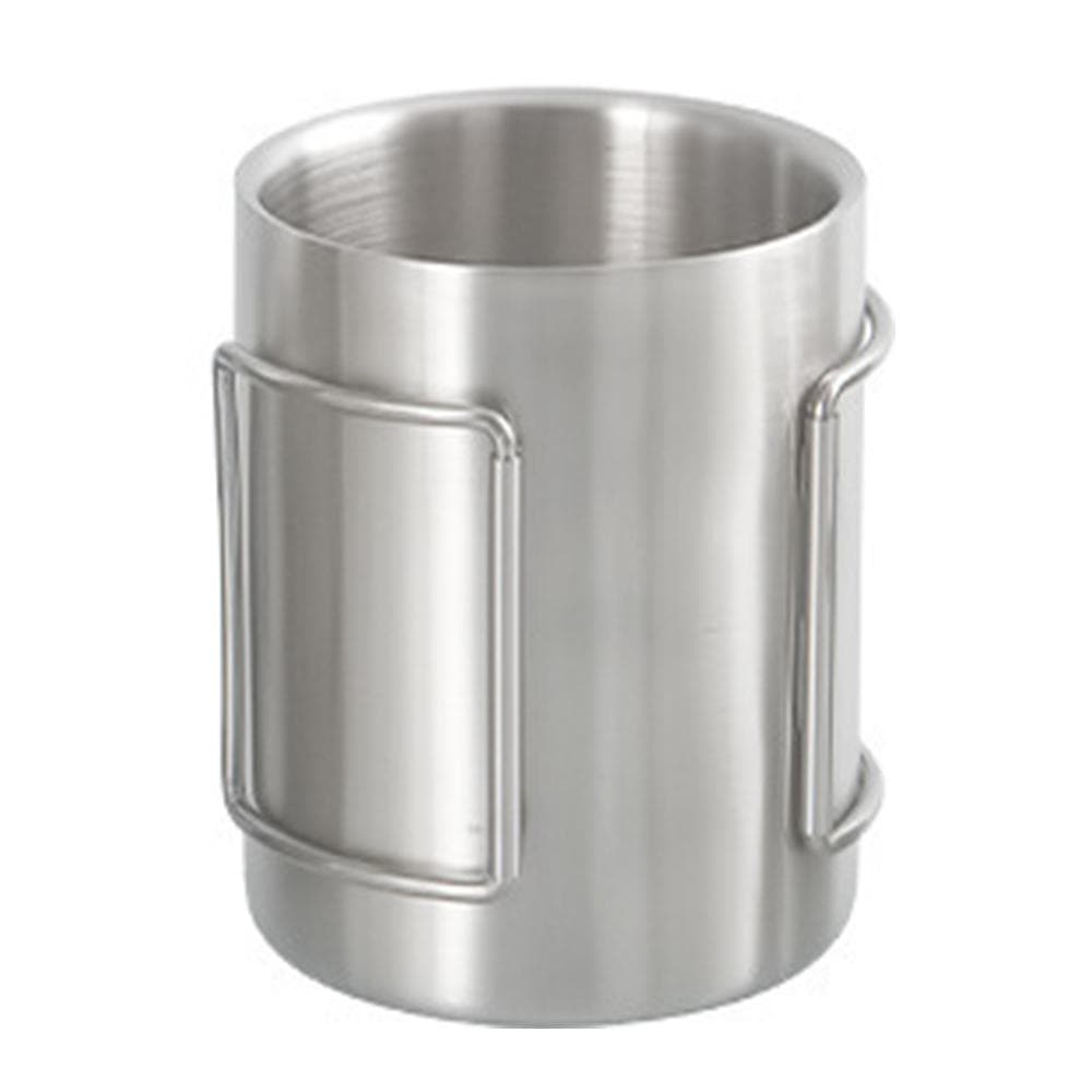 Camping Cup 200ml/300ml/400ml Stainless Steel Water Cup Tea Cup Coffee Mug with Foldable Handles 200ml