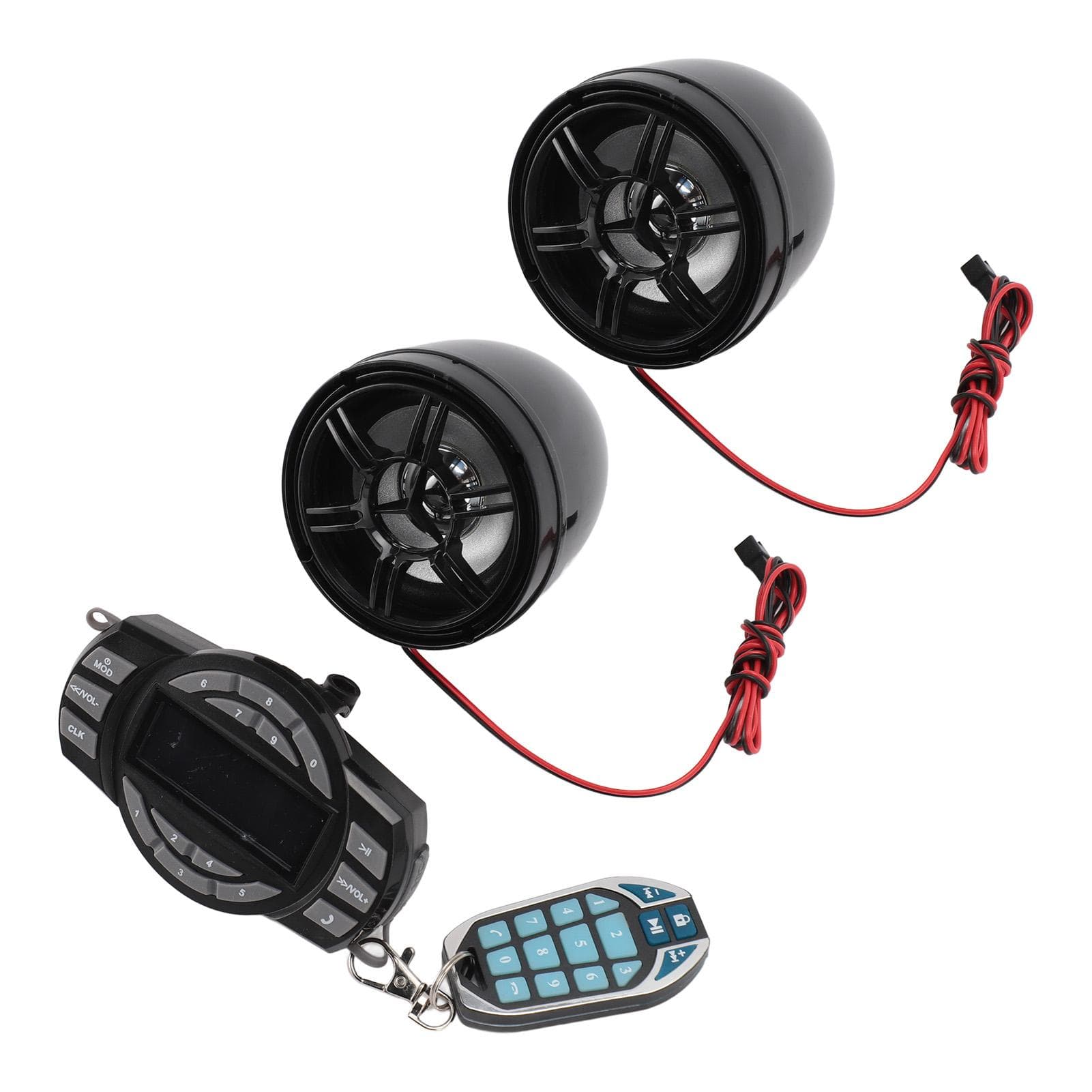 3 Inch Bluetooth Motorcycle Speakers 16 Button Remote Control Anti Theft Waterproof Motorbike Sound