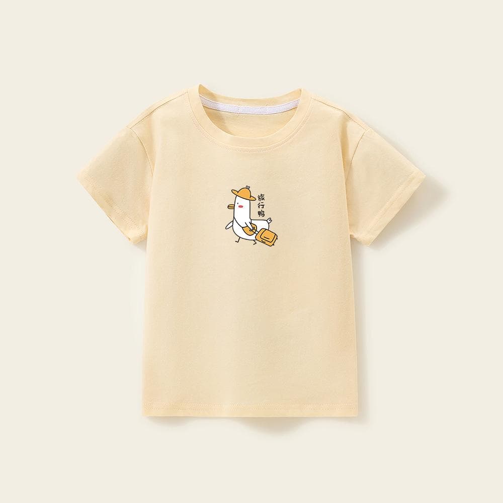 Baby Boys' Kindergarten Show White Short Sleeve T-shirt Children's Clothing Girls' Summer Trendy Half Sleeve T-shirt Children's Shirt Fashion 140cm