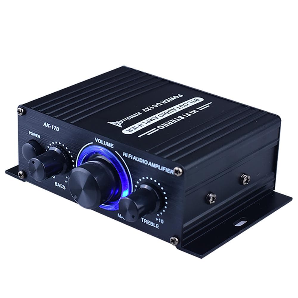 AK170 Mini Audio Power Amplifier Portable Sound Amplifier Speaker Amp for Car and Home US Plug