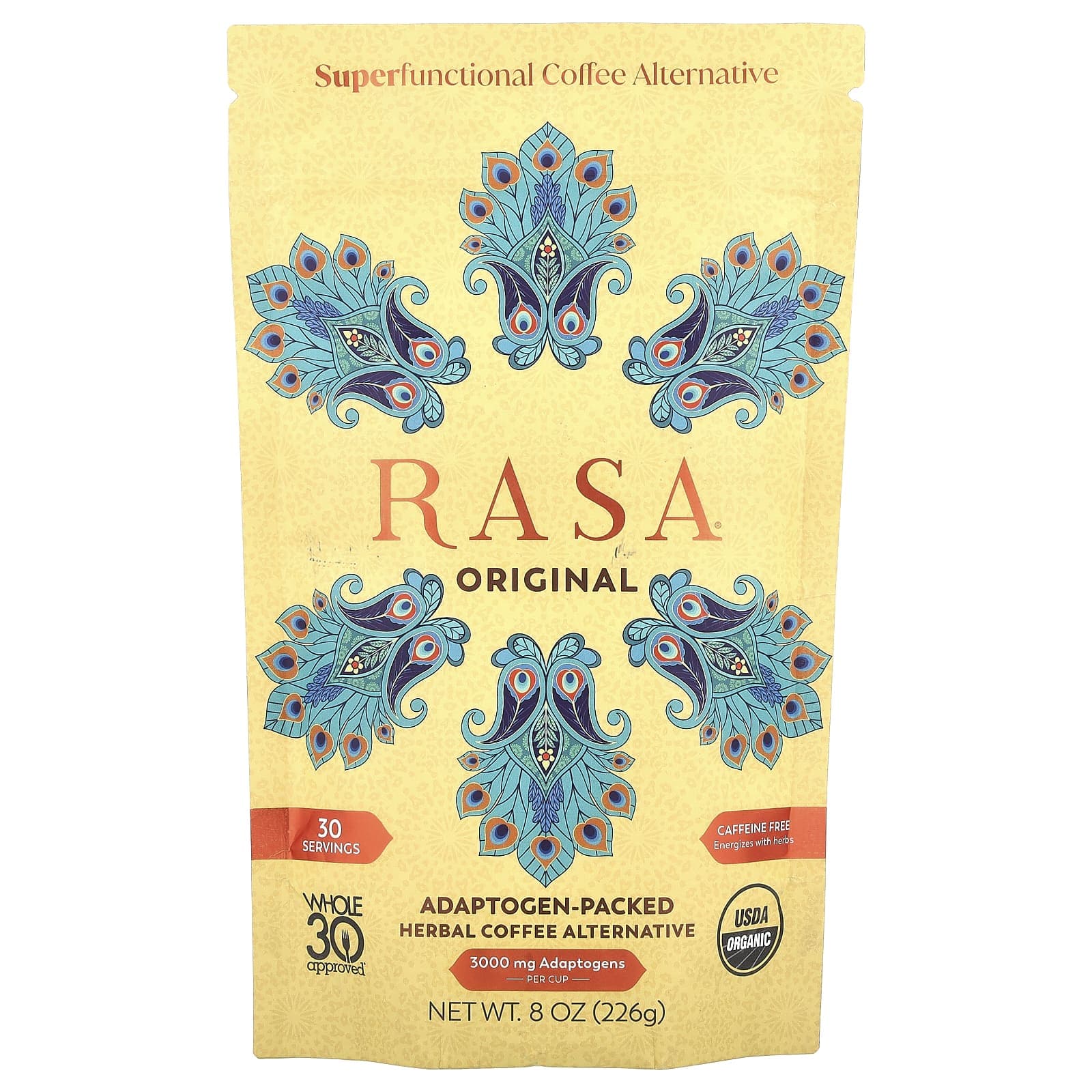 Rasa, Herbal Coffee Substitute with Adaptogens, Original, 8 oz (226 g)