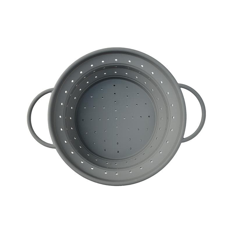 Kitchen Circular Telescopic Silicone Folding Water Filter Basket Household Fruit and Vegetable Drain Basket 28cm*28cm