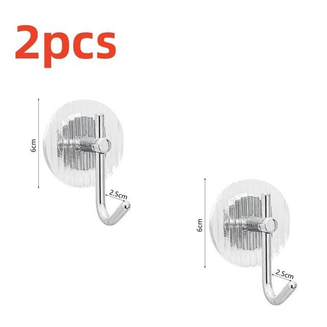 Acrylic Wall Hook Strong Self Adhesive Towel Hook Bathroom Towel No Punching Hanging Wall Coat Hanger Door Key Bag Holder 2pcs 2pcs silver