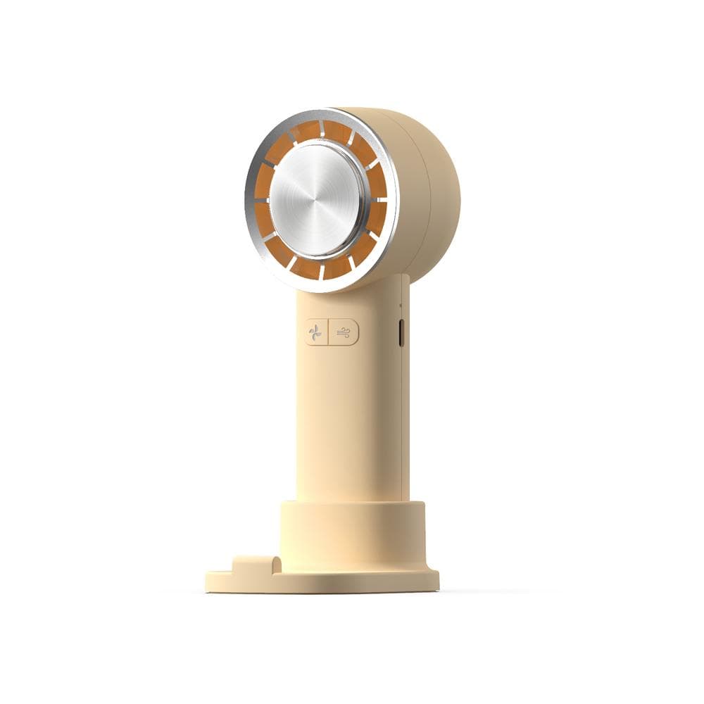 Handheld Fan Portable Electric Cold Compress Cooling Fan USB Rechargeable Desk Table Fan with 3 yellow