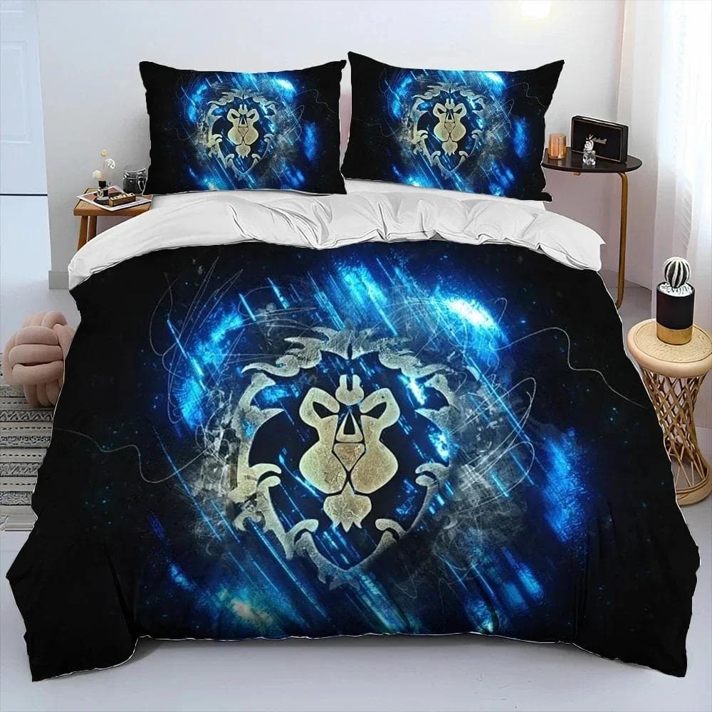 3D Print Game World Warcraft WOW Bedding Set Duvet Cover Bed Set Quilt Cover Pillowcase Comforter king Queen Size Boys Adult EU Single 135x200cm