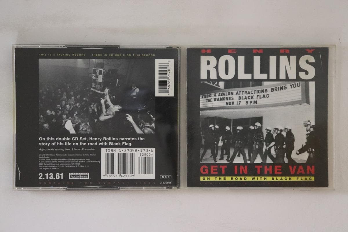 CD HENRY ROLLINS Get In The Van 2520998 TIME WARNER 1994 US Rock Used