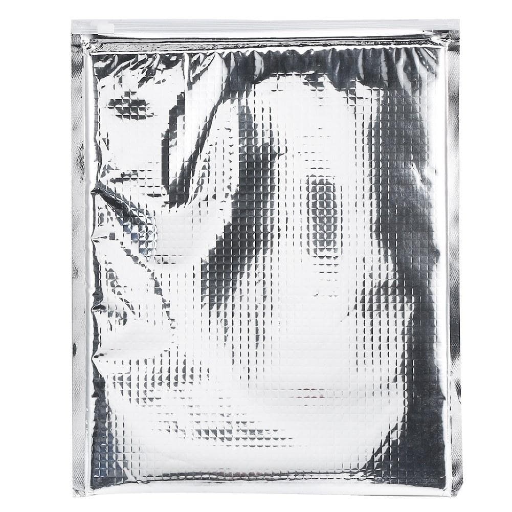 5pcs set Aluminum Foil Insulated Food Storage Bag Thermal Cooler Silver (35 * 40cm)